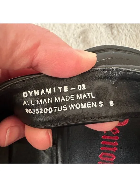 Demonia Dynamite-02 Black Star Cutout Platform Sandals Shoes Women's 8 - Picture 5 of 8